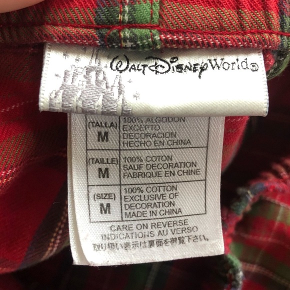 Disney Embroidered Christmas Mickey Plaid Sleep Short - Picture 5 of 5